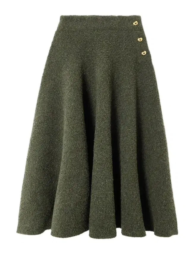 Wool-blend Bouclé Midi Skirt