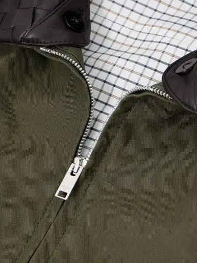 Bottega Veneta Intrecciato Leather-trimmed Cotton-twill Jacket | Thumbnail 5 Bottega Veneta Intrecciato Leather-trimmed Cotton-twill Jacket | Thumbnail 5