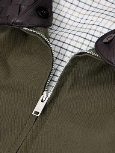 Bottega Veneta Intrecciato Leather-trimmed Cotton-twill Jacket | Thumbnail 6 Bottega Veneta Intrecciato Leather-trimmed Cotton-twill Jacket | Thumbnail 6