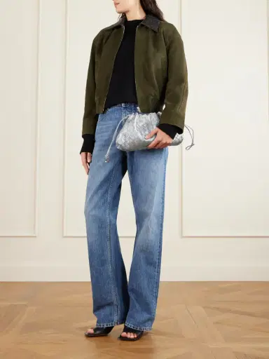Bottega Veneta Pouch Intrecciato Metallic Leather Pouch | Thumbnail 2 Bottega Veneta Pouch Intrecciato Metallic Leather Pouch | Thumbnail 2