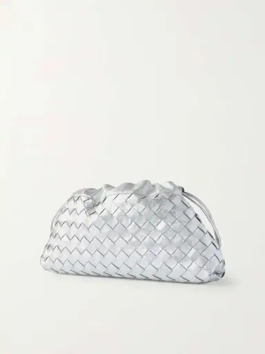 Bottega Veneta Pouch Intrecciato Metallic Leather Pouch | Thumbnail 3 Bottega Veneta Pouch Intrecciato Metallic Leather Pouch | Thumbnail 3