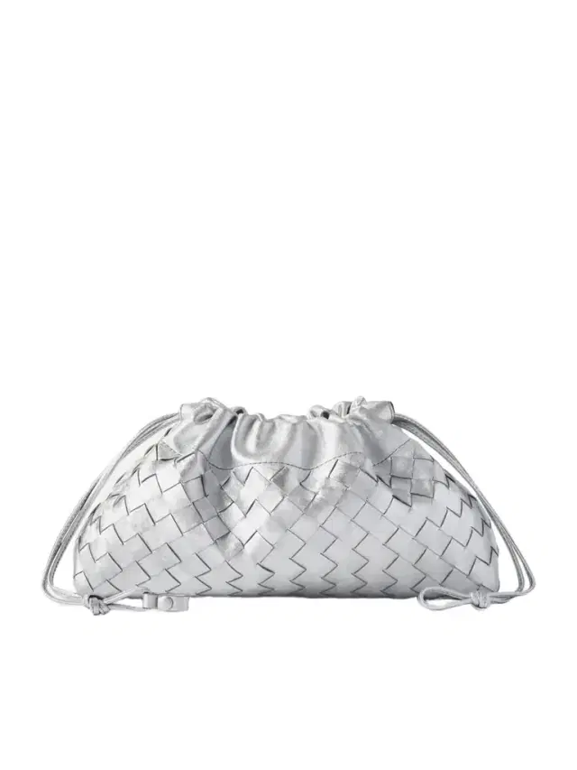 Pouch Intrecciato Metallic Leather Pouch