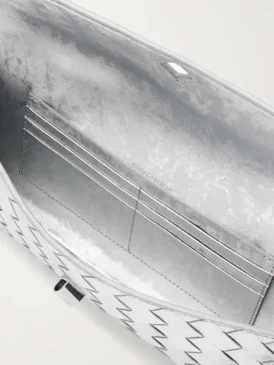 Bottega Veneta Andiamo Long Intrecciato Metallic Leather Clutch | Thumbnail 5
