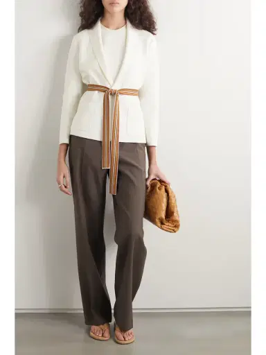 Loro Piana Belted Silk And Cotton-blend Cardigan | Thumbnail 2 Loro Piana Belted Silk And Cotton-blend Cardigan | Thumbnail 2