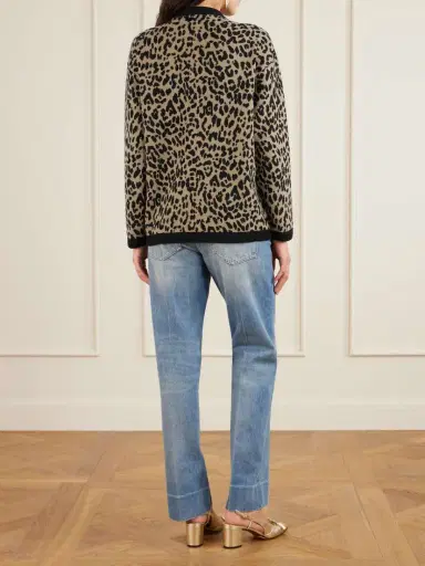 Valentino Garavani Leopard-jacquard Wool Cardigan | Thumbnail 4 Valentino Garavani Leopard-jacquard Wool Cardigan | Thumbnail 4