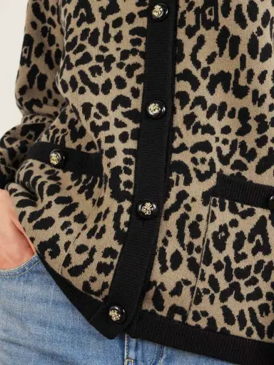 Valentino Garavani Leopard-jacquard Wool Cardigan | Thumbnail 5 Valentino Garavani Leopard-jacquard Wool Cardigan | Thumbnail 5