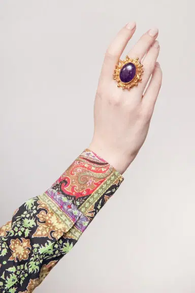 Sylvia Toledano Amethyst Stone Dot Ring | Thumbnail 2
