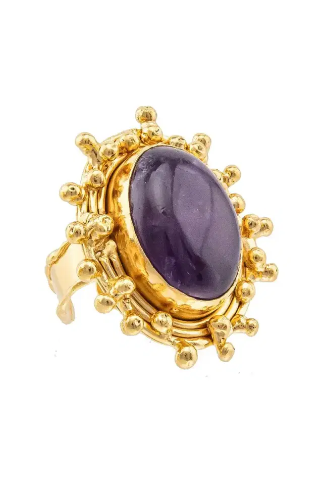 Sylvia Toledano Amethyst Stone Dot Ring
