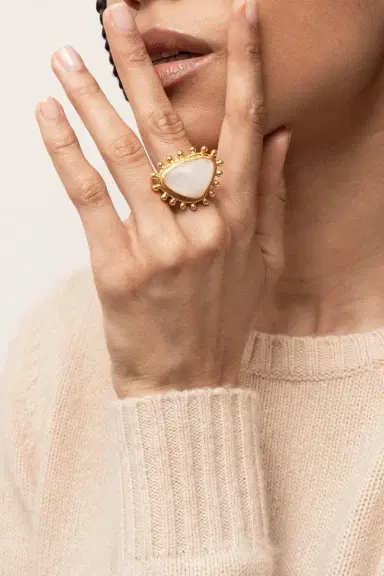 Sylvia Toledano Moonstone Dot Ring | Thumbnail 2 Sylvia Toledano Moonstone Dot Ring | Thumbnail 2