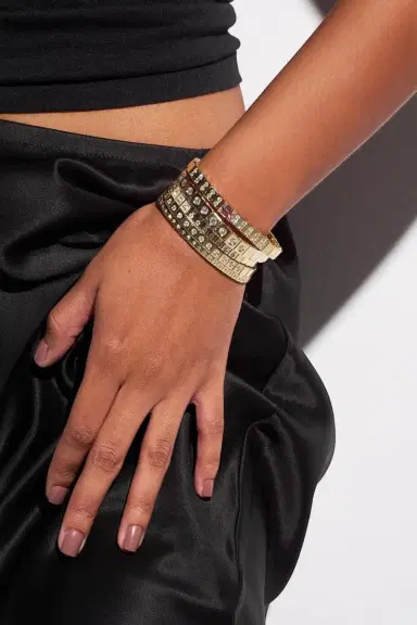 Type Jewelry Morganite Diamond Leggo Id Tennis Bracelet | Thumbnail 3