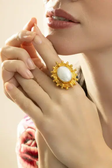 Sylvia Toledano Pearl Stone Dot Ring | Thumbnail 3 Sylvia Toledano Pearl Stone Dot Ring | Thumbnail 3