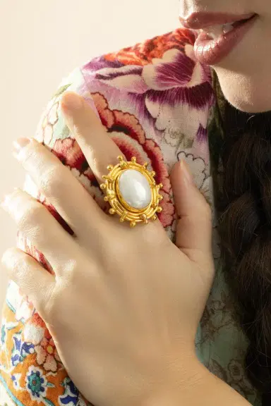 Sylvia Toledano Pearl Stone Dot Ring | Thumbnail 4 Sylvia Toledano Pearl Stone Dot Ring | Thumbnail 4