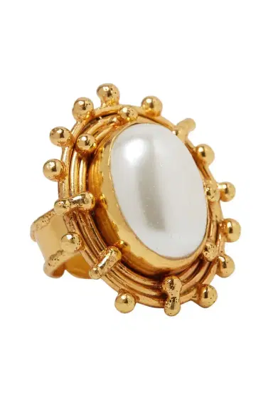Sylvia Toledano Pearl Stone Dot Ring | Thumbnail 1 Sylvia Toledano Pearl Stone Dot Ring | Thumbnail 1