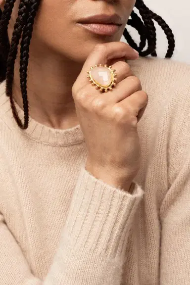 Sylvia Toledano Pink Quartz Dot Ring | Thumbnail 2 Sylvia Toledano Pink Quartz Dot Ring | Thumbnail 2