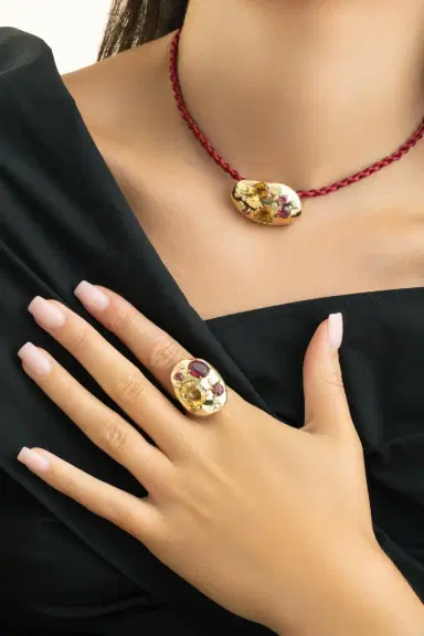 CAROL KAUFFMANN Rubellite Citrine Rocks Rings | Thumbnail 2