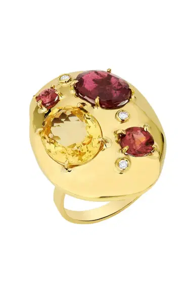 CAROL KAUFFMANN Rubellite Citrine Rocks Rings | Thumbnail 1