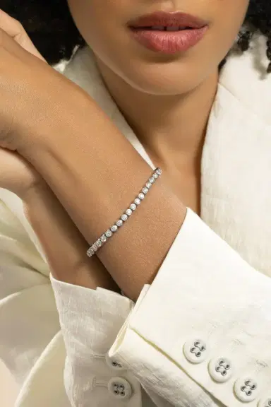 Type Jewelry Ruby Diamond Tubbo Sideway Tennis Bracelet | Thumbnail 2