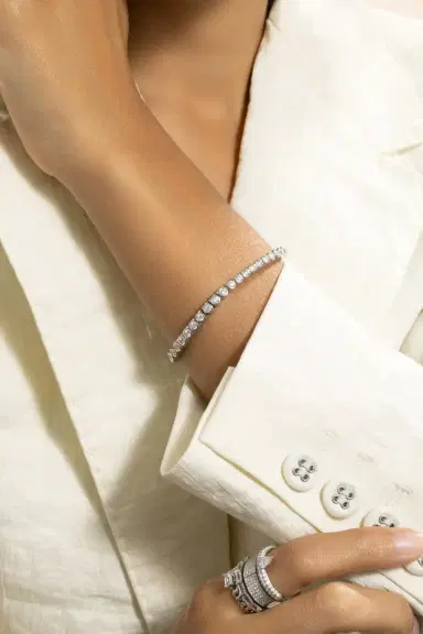 Type Jewelry Ruby Diamond Tubbo Sideway Tennis Bracelet | Thumbnail 4