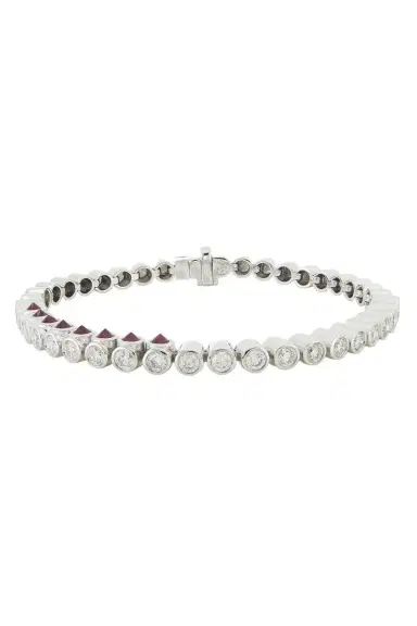 Type Jewelry Ruby Diamond Tubbo Sideway Tennis Bracelet | Thumbnail 1