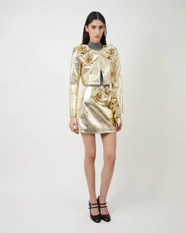 Aknvas The Aksel skirt in gold | Thumbnail 2