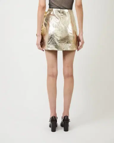 Aknvas The Aksel skirt in gold | Thumbnail 4