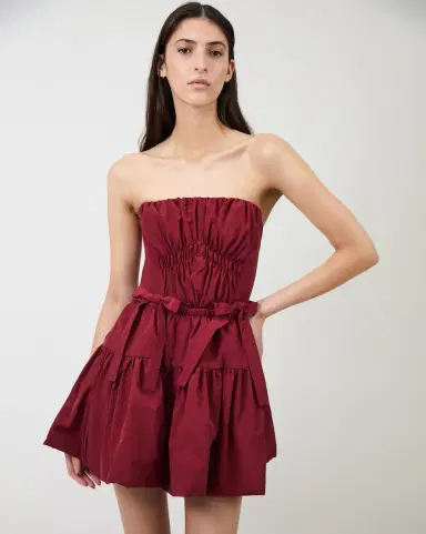 Aknvas The Kamilla dress in burgundy tech taffeta | Thumbnail 3 Aknvas The Kamilla dress in burgundy tech taffeta | Thumbnail 3