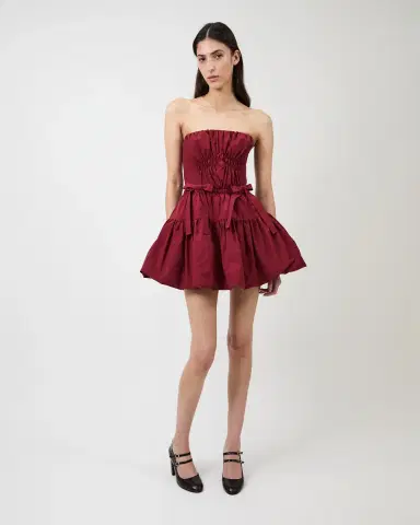 Aknvas The Kamilla dress in burgundy tech taffeta | Thumbnail 4 Aknvas The Kamilla dress in burgundy tech taffeta | Thumbnail 4