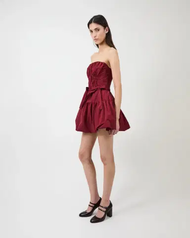 Aknvas The Kamilla dress in burgundy tech taffeta | Thumbnail 5 Aknvas The Kamilla dress in burgundy tech taffeta | Thumbnail 5