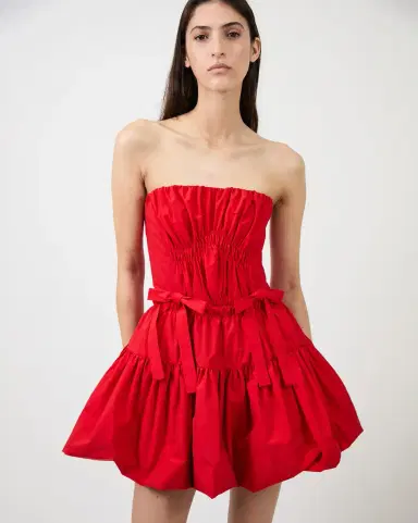 Aknvas The Kamilla dress in red tech taffeta | Thumbnail 5
