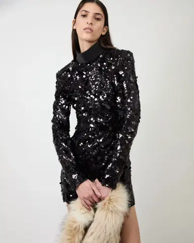Aknvas The Toni sequin dress in black | Thumbnail 5