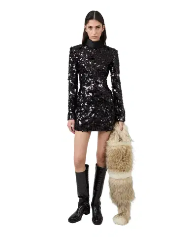 Aknvas The Toni sequin dress in black | Thumbnail 1