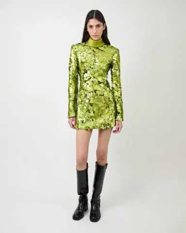 Aknvas The Toni sequin dress in citronnelle | Thumbnail 2