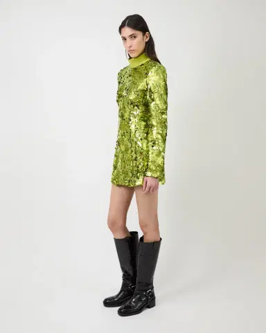 Aknvas The Toni sequin dress in citronnelle | Thumbnail 3