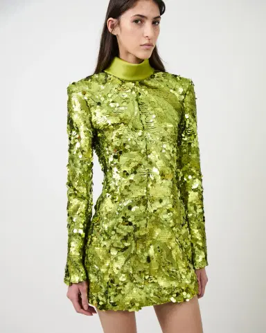 Aknvas The Toni sequin dress in citronnelle | Thumbnail 6