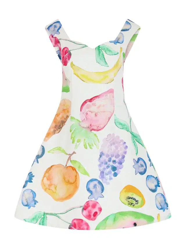 Rosie Assoulin Fruit Cotton Faille Halo Mini Dress