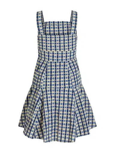 Rosie Assoulin Seersucker Check Skater Dress | Thumbnail 2
