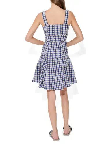 Rosie Assoulin Seersucker Check Skater Dress | Thumbnail 5