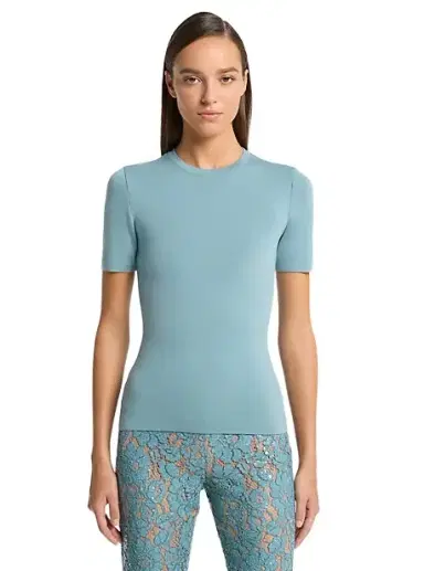 Michael Kors Collection Cashmere Short-Sleeve Sweater in | Thumbnail 1 Michael Kors Collection Cashmere Short-Sleeve Sweater in | Thumbnail 1