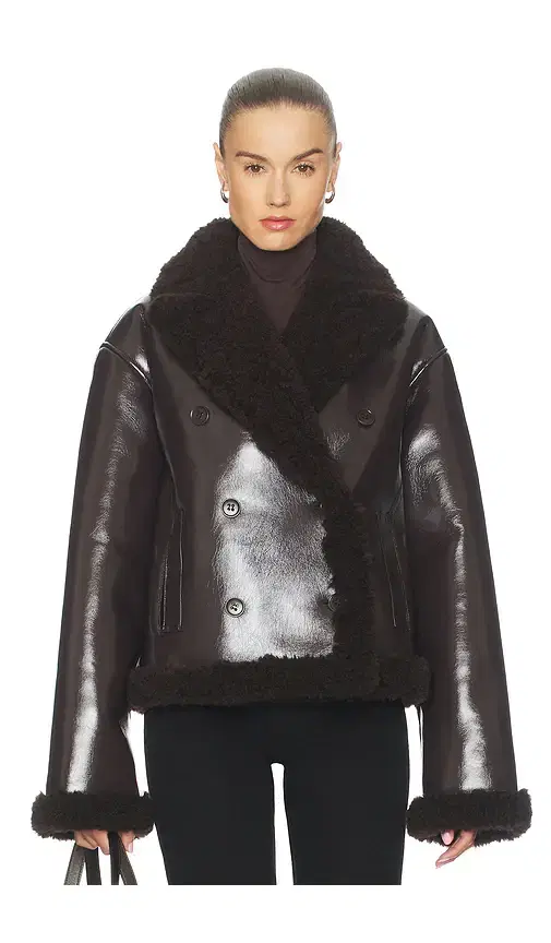 L'Academie Nalani Reversible Faux Leather Jacket
