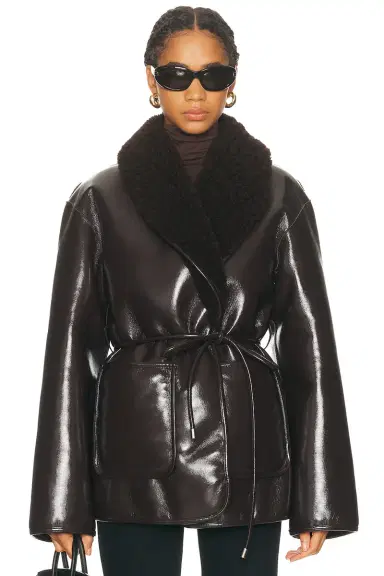 L'Academie Neriah Reversible Faux Leather Jacket | Thumbnail 3
