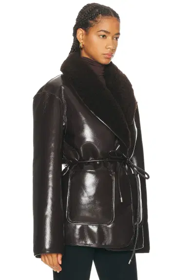 L'Academie Neriah Reversible Faux Leather Jacket | Thumbnail 5