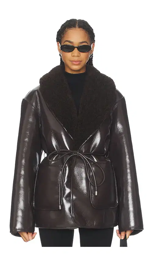 L'Academie Neriah Reversible Faux Leather Jacket