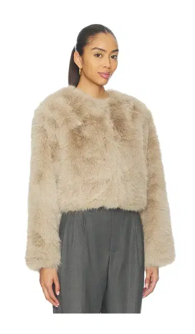 BLANKNYC Crop Faux Fur Coat | Thumbnail 2