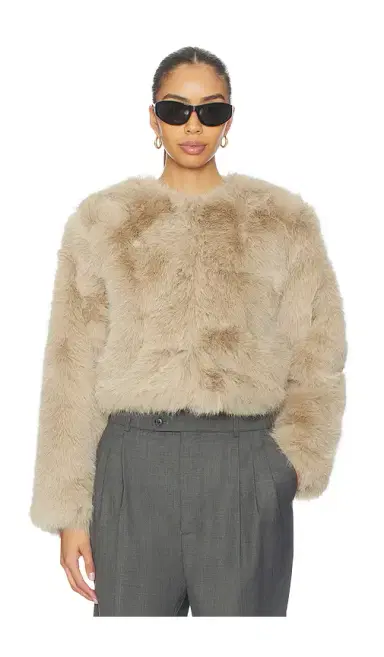 BLANKNYC Crop Faux Fur Coat | Thumbnail 1