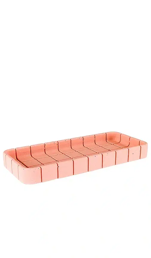 Block Design Tile Oblong Tray