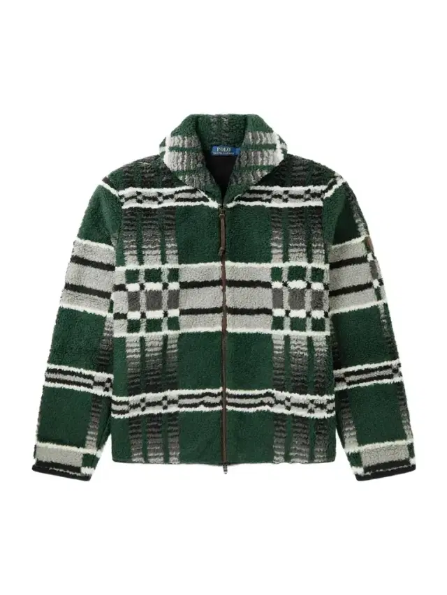 Shawl-Collar Checked Woven Zip-Up Cardigan - Men