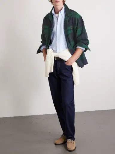 Polo Ralph Lauren Checked Wool and Alpaca-Blend Overshirt - Men | Thumbnail 2