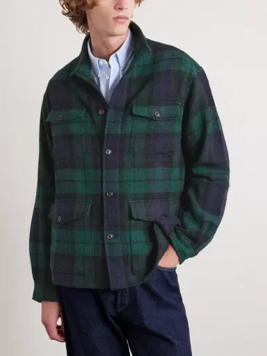 Polo Ralph Lauren Checked Wool and Alpaca-Blend Overshirt - Men | Thumbnail 3