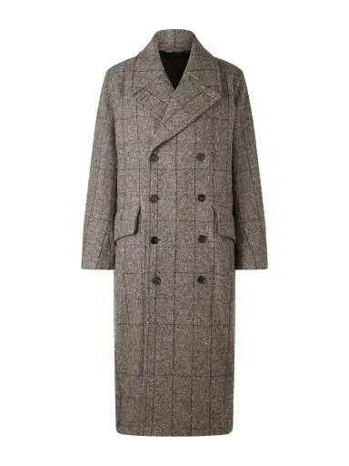 dunhill Double-Breasted Checked Wool and Cashmere-Blend Twill Overcoat - Men | Thumbnail 1