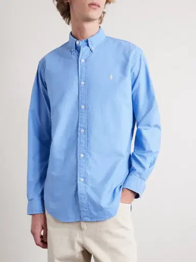Polo Ralph Lauren Button-Down Collar Logo-Embroidered Cotton Shirt - Men | Thumbnail 3 Polo Ralph Lauren Button-Down Collar Logo-Embroidered Cotton Shirt - Men | Thumbnail 3